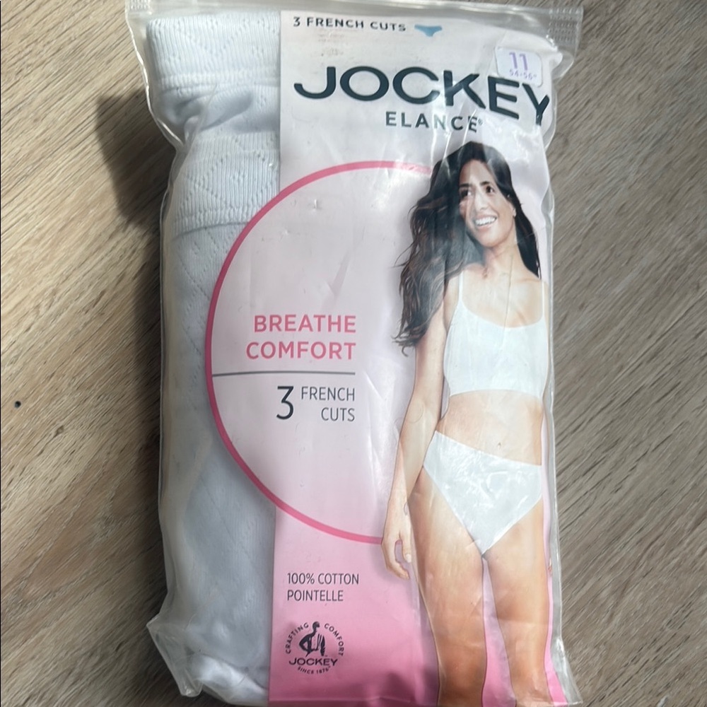 Jockey Elance Cotton Pointelle Briefs in White
